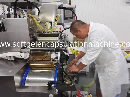 A máquina do fabricante da cápsula do óleo da origem do coco, encerra o equipamento de enchimento e a fórmula