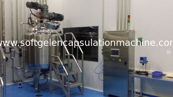 Tanque de derretimento da gelatina da cápsula com o calibre inferior do peso do sensor da RTD, painel de controle
