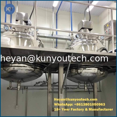 7.5KW Tanque de mistura de aço inoxidável para gelatina 800L Capacidade