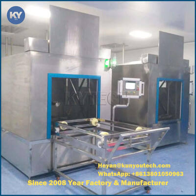 Automático processo de pré-lavagem, limpeza, enxaguamento, descarga e secagem máquina de limpeza de cesto de secador de caixa