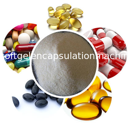 Gelatina farmacêutica da categoria para a medicina e a nutrição, materiais comestíveis