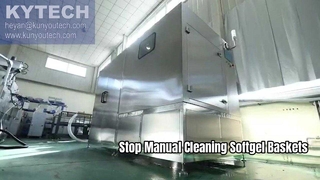 Máquina automática de limpeza de cesta de cápsulas softgel